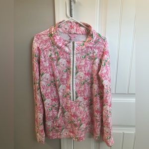 Lily Pulitzer Flamingo 1/2 zip